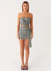 Seren Mini Dress - Cedar Check